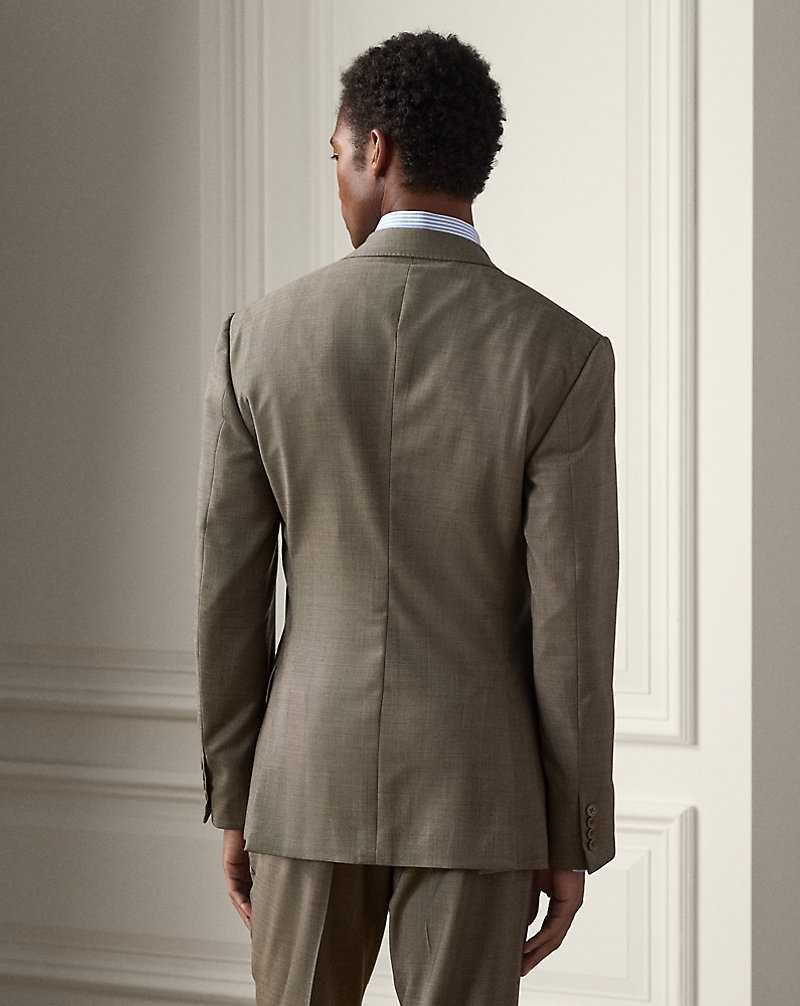 Trajes Ralph Lauren Kent Hand-Tailored Sharkskin Hombre Mocha | ENIFDYM-41 - vista 4