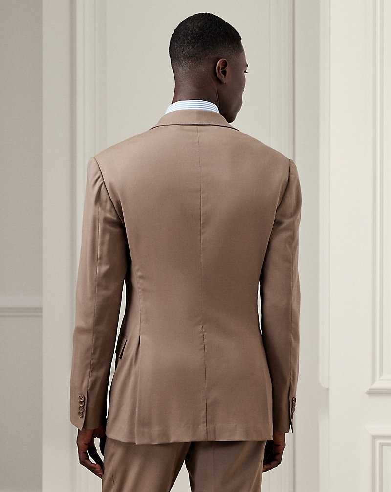 Trajes Ralph Lauren Kent Hand-Tailored Wool Trench Hombre Taupe | KSVYMUX-06 - vista 4