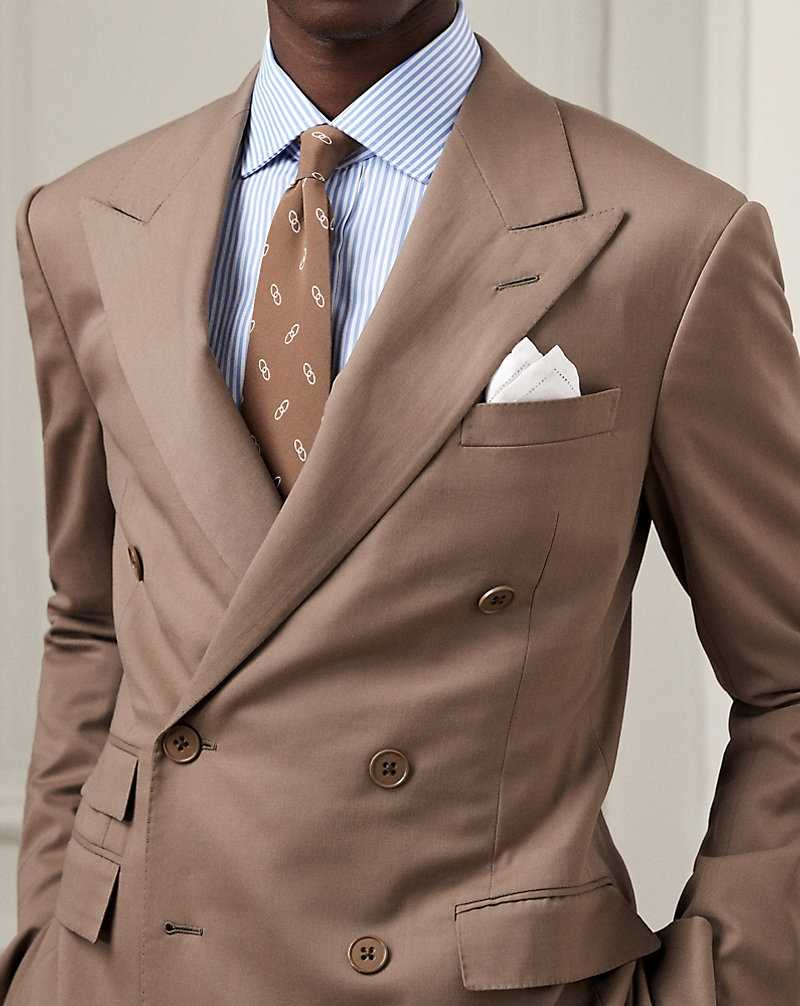 Trajes Ralph Lauren Kent Hand-Tailored Wool Trench Hombre Taupe | KSVYMUX-06 - vista 5