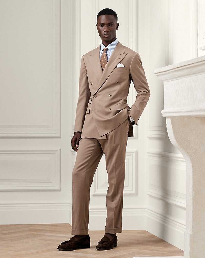 Trajes Ralph Lauren Kent Hand-Tailored Wool Trench Hombre Taupe | KSVYMUX-06 - vista 1