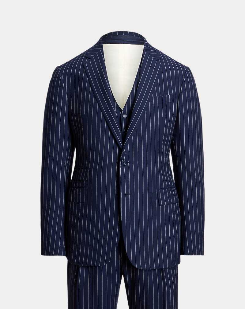 Trajes Ralph Lauren Kent Handmade Rope-Stripe Hombre Spring Navy/Cream | DXMJOLY-05 - vista 2
