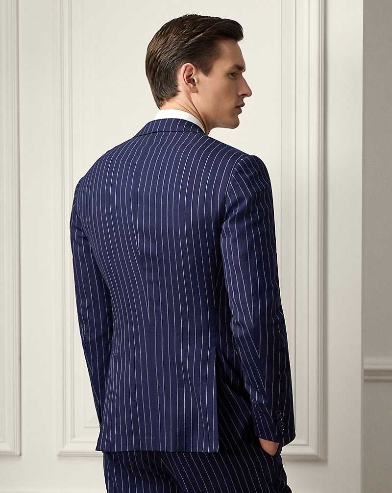 Trajes Ralph Lauren Kent Handmade Rope-Stripe Hombre Spring Navy/Cream | DXMJOLY-05 - vista 4