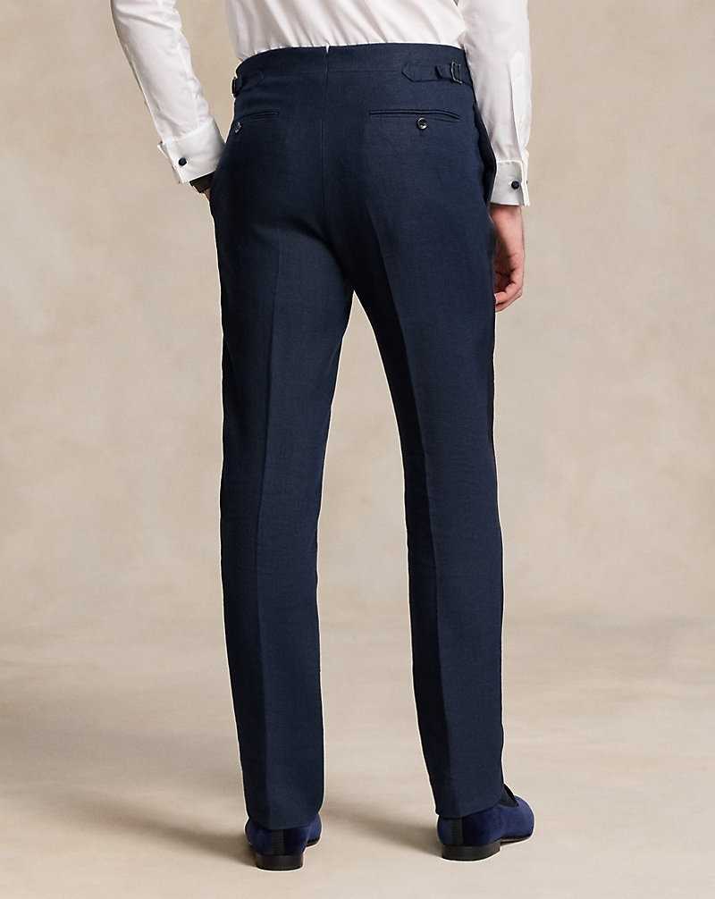 Trajes Ralph Lauren Linen Dobby Tuxedo Hombre Azul Marino | UXNMLBJ-43 - vista 4