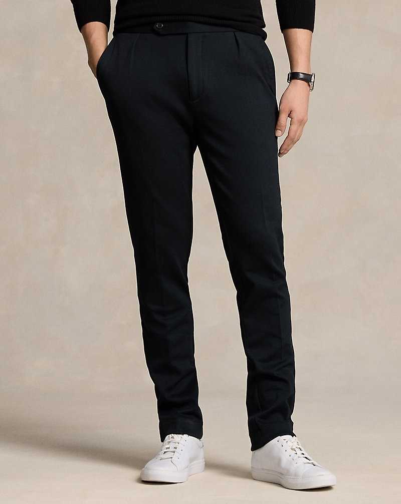 Trajes Ralph Lauren Pleated Knit Mesh Hombre Negros | NKFLJZC-86 - vista 3