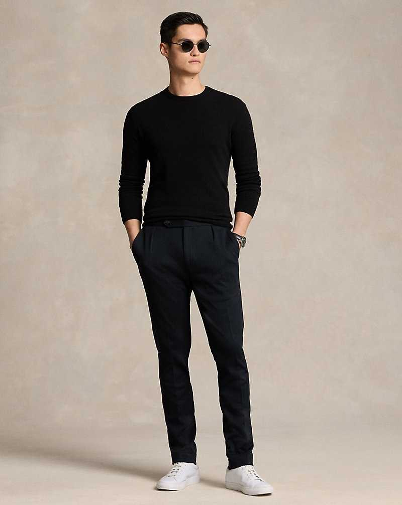Trajes Ralph Lauren Pleated Knit Mesh Hombre Negros | NKFLJZC-86 - vista 1