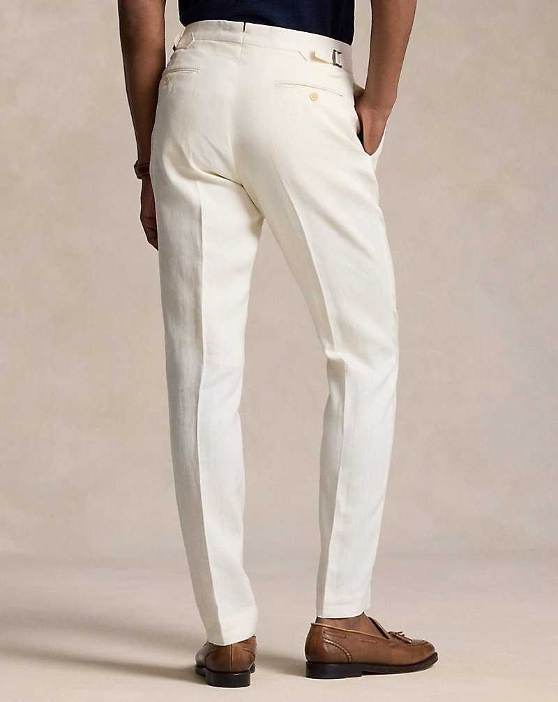 Trajes Ralph Lauren Pleated Linen Hombre Creme Claro | NXVAZYU-92 - vista 4