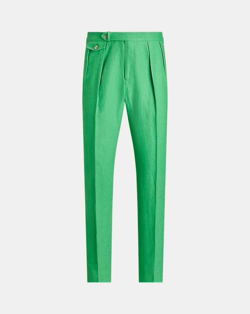 Trajes Ralph Lauren Pleated Linen Hombre Verdes | SQZIDTN-23 - vista 2
