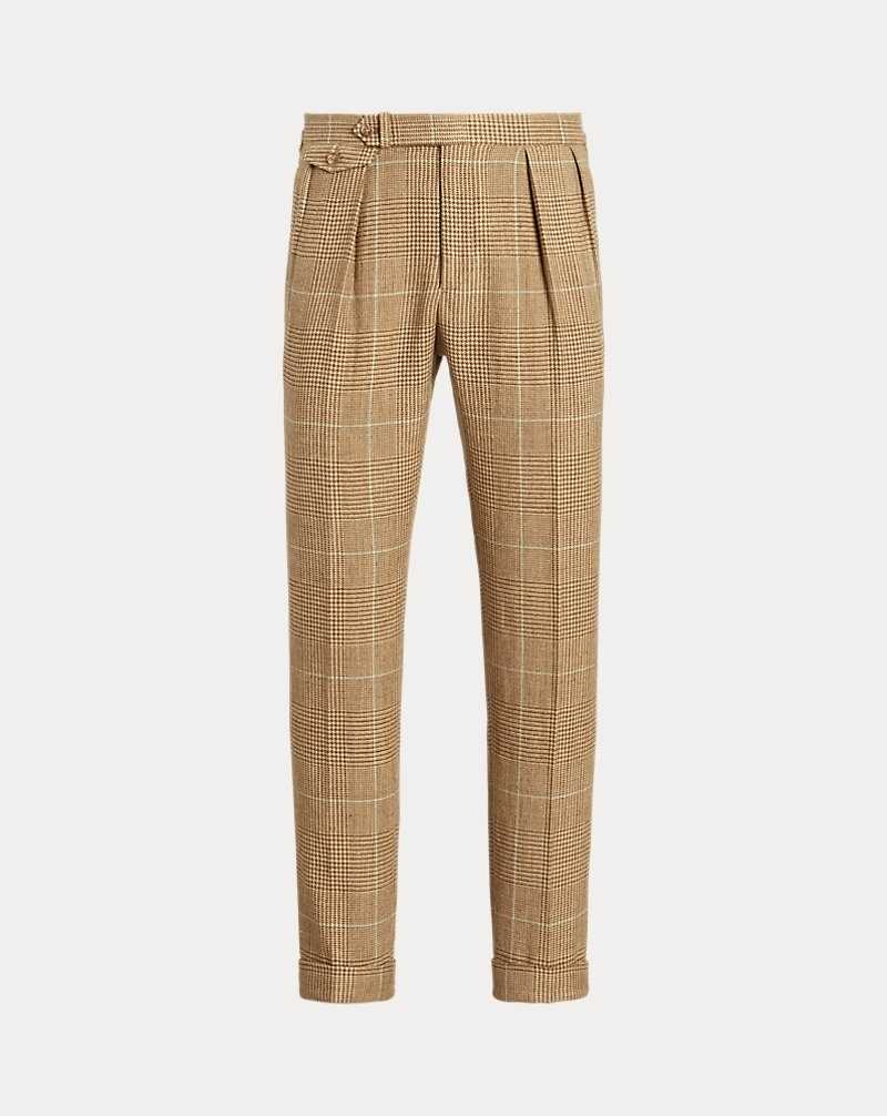 Trajes Ralph Lauren Pleated Plaid Tweed Hombre Azules | ROEQSJP-71 - vista 2
