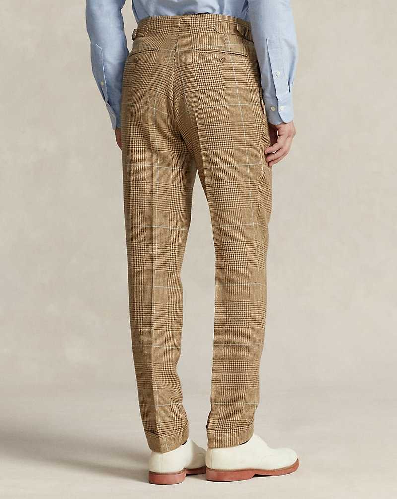 Trajes Ralph Lauren Pleated Plaid Tweed Hombre Azules | ROEQSJP-71 - vista 4