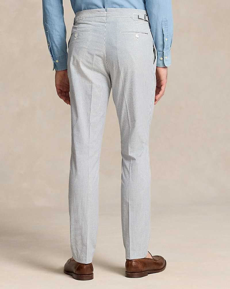 Trajes Ralph Lauren Pleated Seersucker Hombre Vintage Blue/Vintage Crea | NRMITCP-05 - vista 4