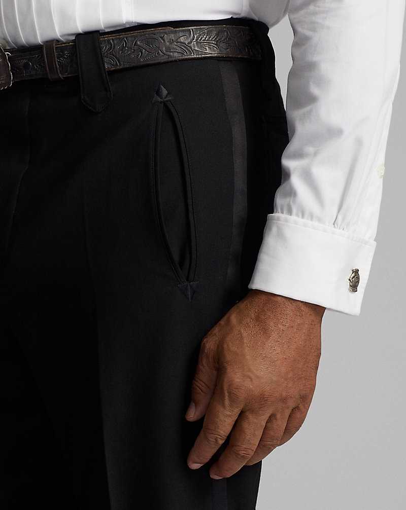 Trajes Ralph Lauren Slim Fit Wool Western Tuxedo Hombre Negros | PIVCNWU-18 - vista 5