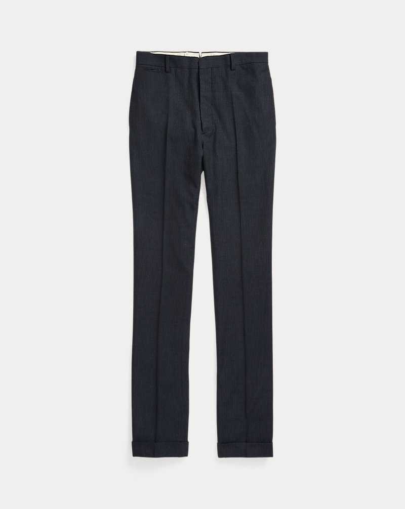 Trajes Ralph Lauren Slim Striped Herringbone Hombre Navy/White | MRZFXGY-19 - vista 1