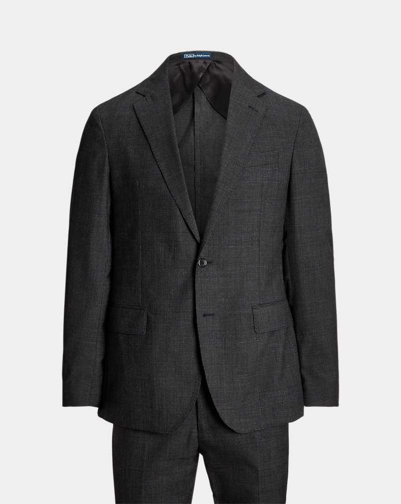 Trajes Ralph Lauren Soft Tailored Glen Plaid Wool Hombre Charcoal Multi | WJOAPBD-64 - vista 2