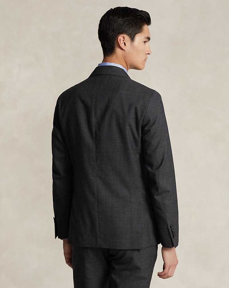 Trajes Ralph Lauren Soft Tailored Glen Plaid Wool Hombre Charcoal Multi | WJOAPBD-64 - vista 4