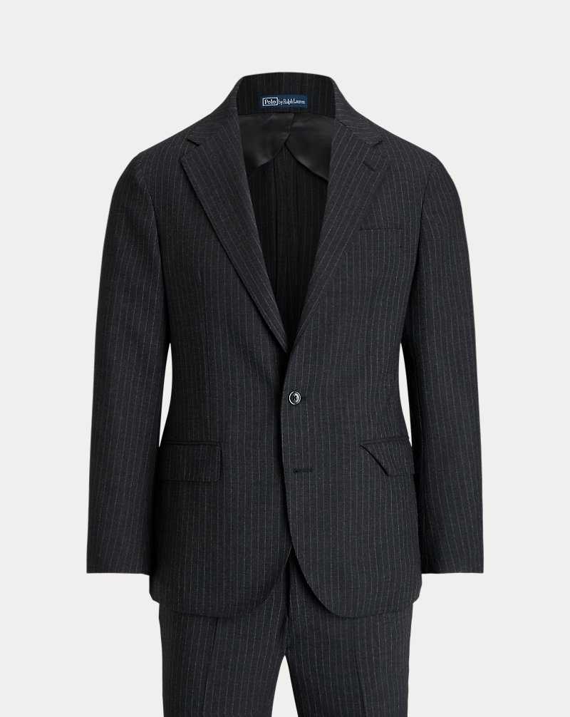 Trajes Ralph Lauren Soft Tailored Pinstripe Wool Hombre Azules | VWSJRKL-02 - vista 2