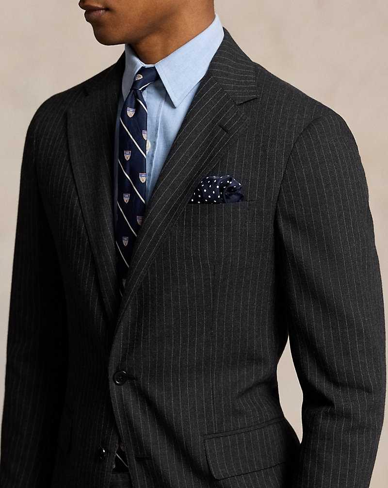Trajes Ralph Lauren Soft Tailored Pinstripe Wool Hombre Azules | VWSJRKL-02 - vista 5