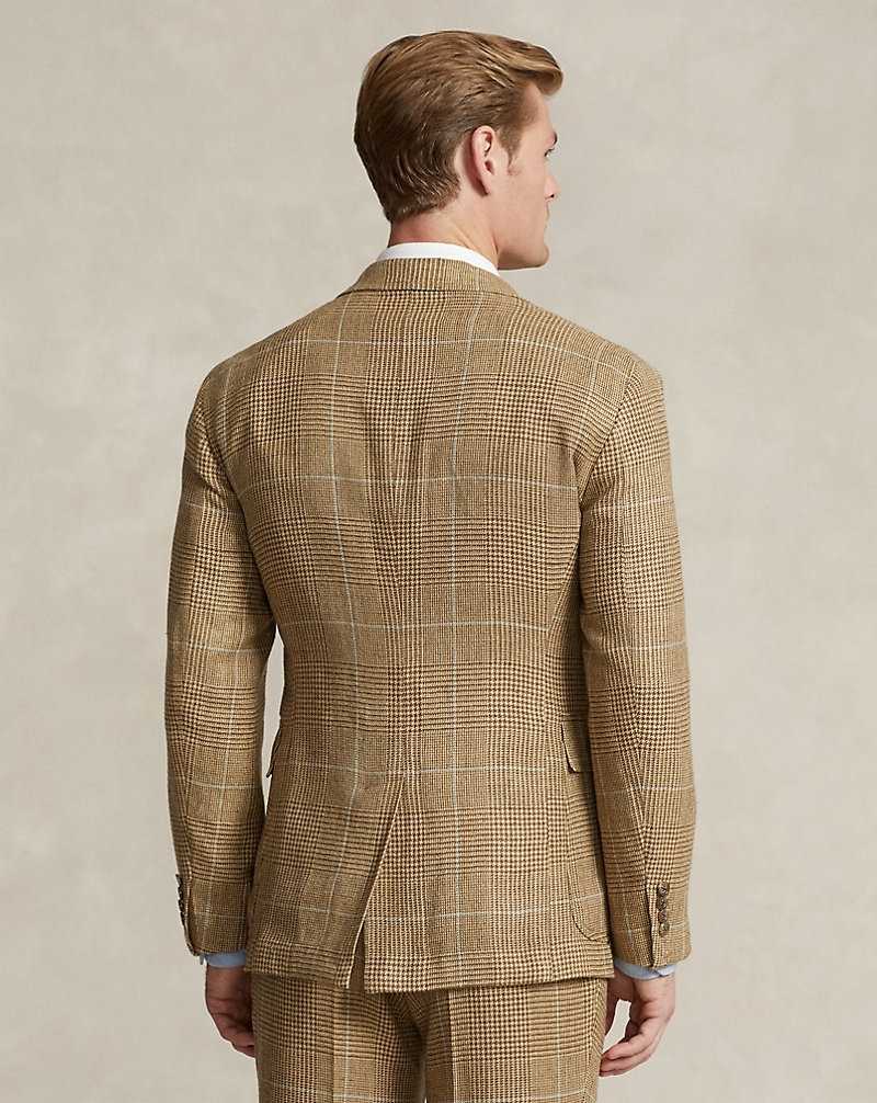 Trajes Ralph Lauren Soft Tailored Plaid Tweed Hombre Lt Brwn/ Tan W/Lt Gry Dec | BSJQGAI-61 - vista 4