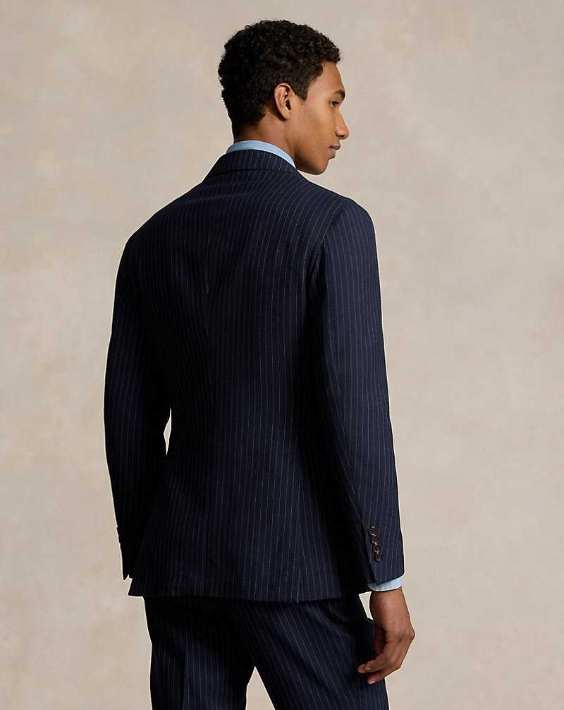 Trajes Ralph Lauren Soft Tailored Striped 3-Piece Hombre Navy/Cream | XGVOWYZ-18 - vista 4