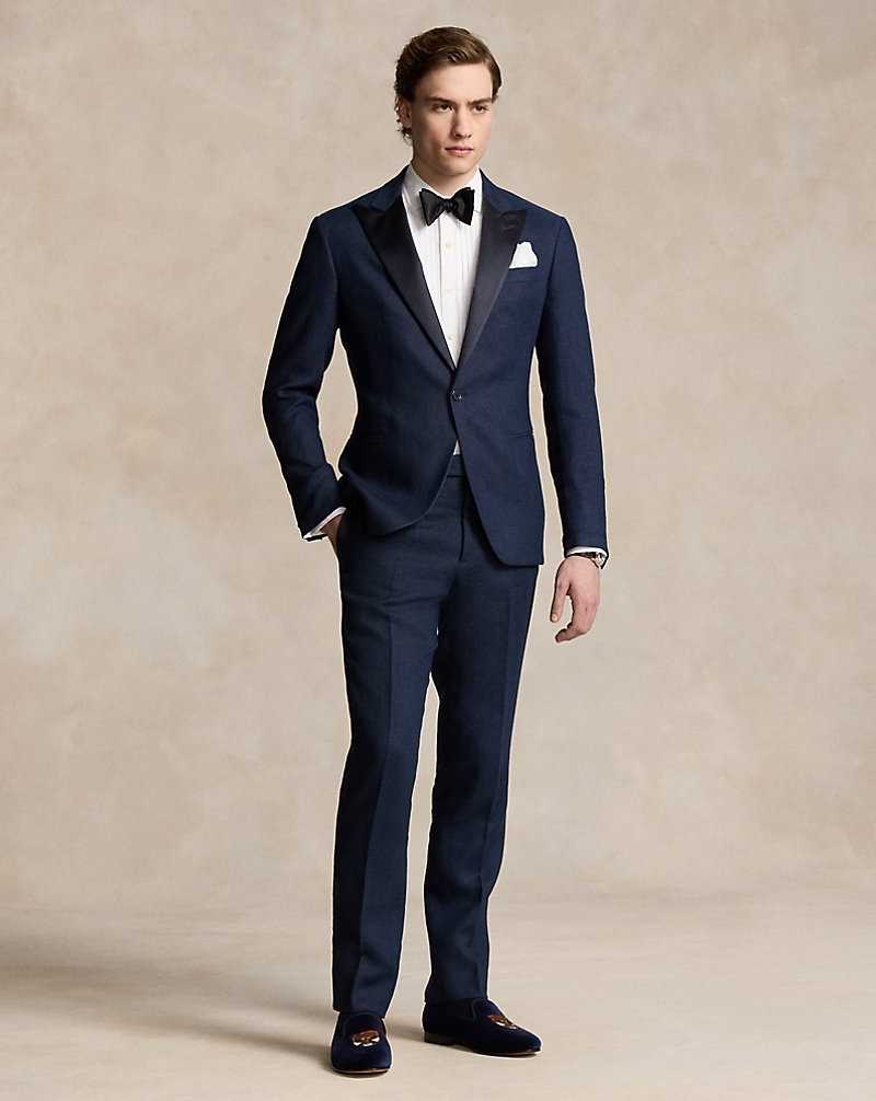 Trajes Ralph Lauren Tailored Linen Tuxedo Hombre Azul Marino | GSMWONF-42 - vista 3