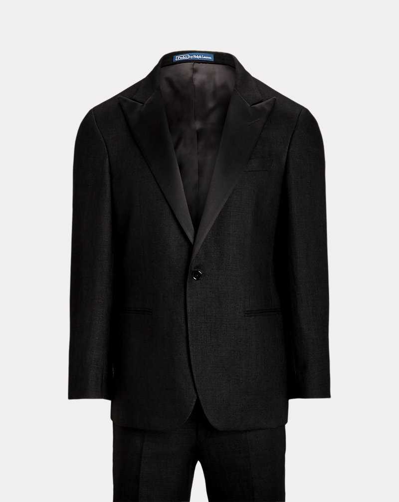 Trajes Ralph Lauren Tailored Linen Tuxedo Hombre Negros | RDFOTPE-69 - vista 2