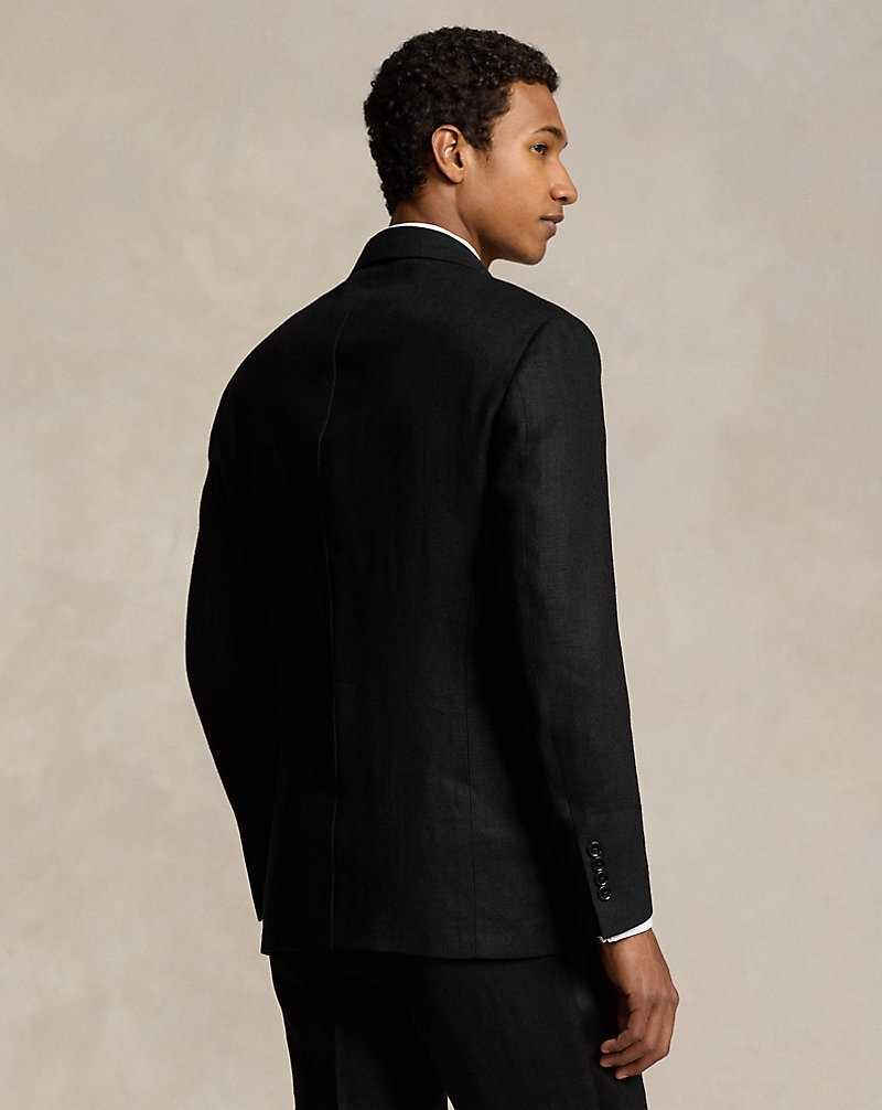 Trajes Ralph Lauren Tailored Linen Tuxedo Hombre Negros | RDFOTPE-69 - vista 4