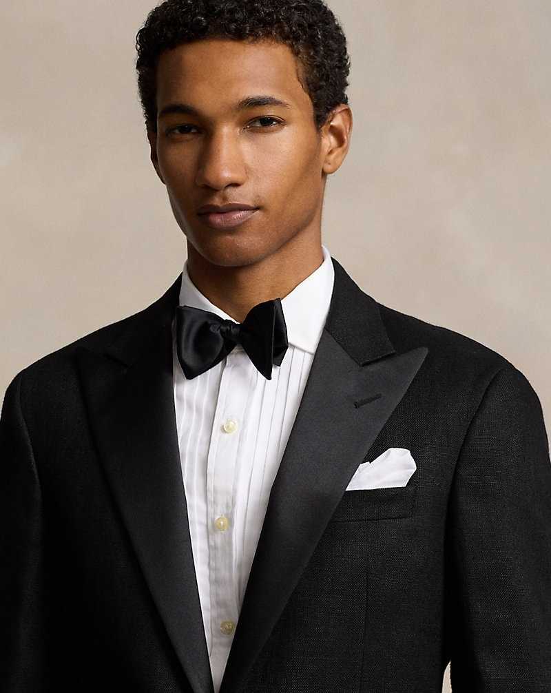 Trajes Ralph Lauren Tailored Linen Tuxedo Hombre Negros | RDFOTPE-69 - vista 5