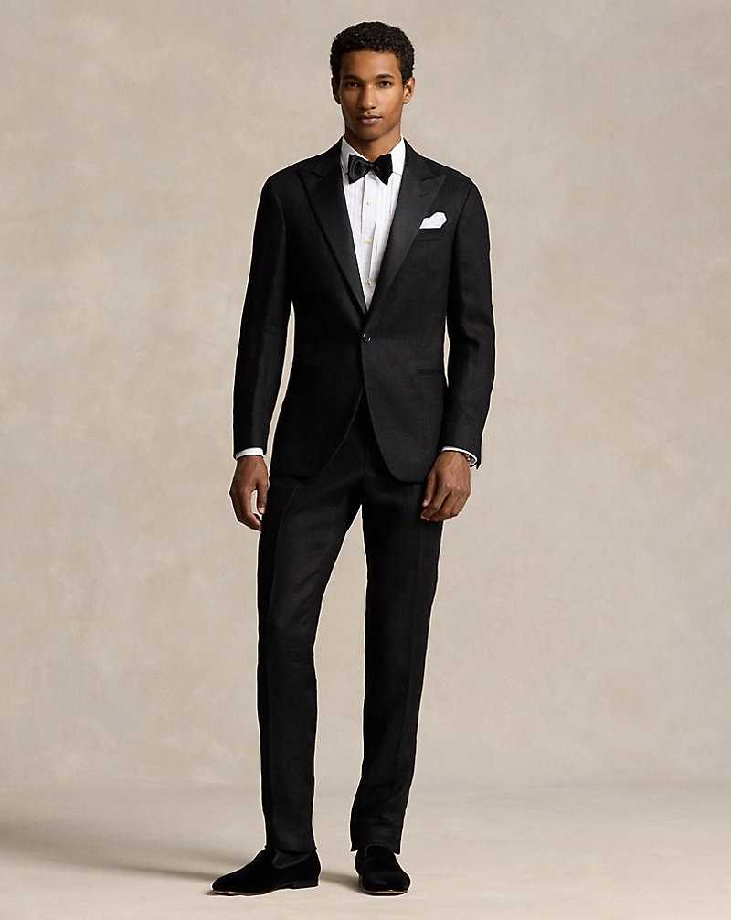 Trajes Ralph Lauren Tailored Linen Tuxedo Hombre Negros | RDFOTPE-69 - vista 1