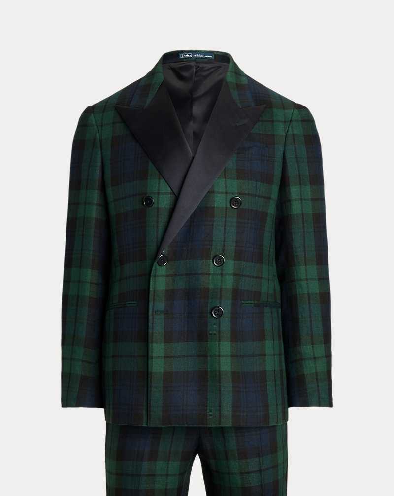Trajes Ralph Lauren Tailored Plaid Linen Tuxedo Hombre Blackwatch | ODYTJSW-92 - vista 2
