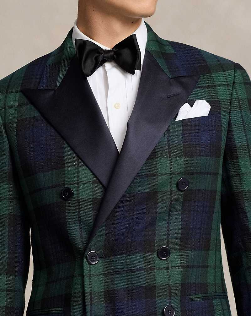 Trajes Ralph Lauren Tailored Plaid Linen Tuxedo Hombre Blackwatch | ODYTJSW-92 - vista 5
