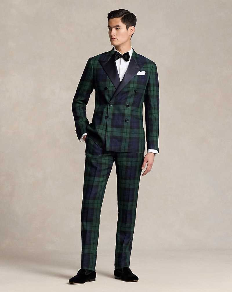 Trajes Ralph Lauren Tailored Plaid Linen Tuxedo Hombre Blackwatch | ODYTJSW-92 - vista 1