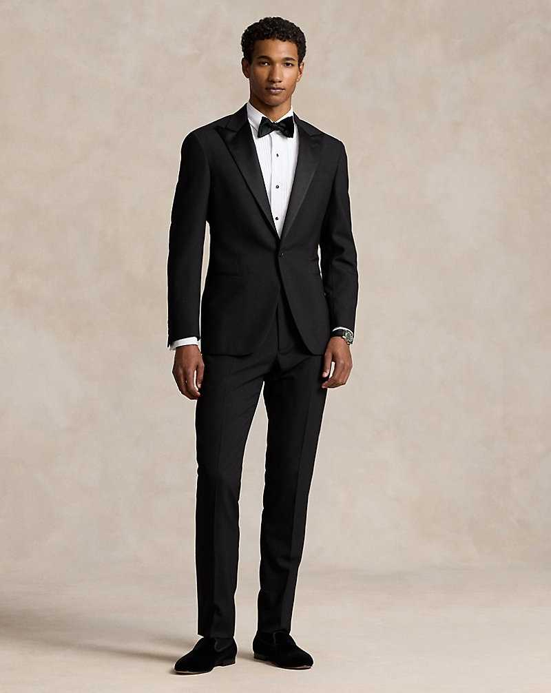Trajes Ralph Lauren Tailored Wool Barathea Peak Tuxedo Hombre Negros | EOXVGWA-29 - vista 1
