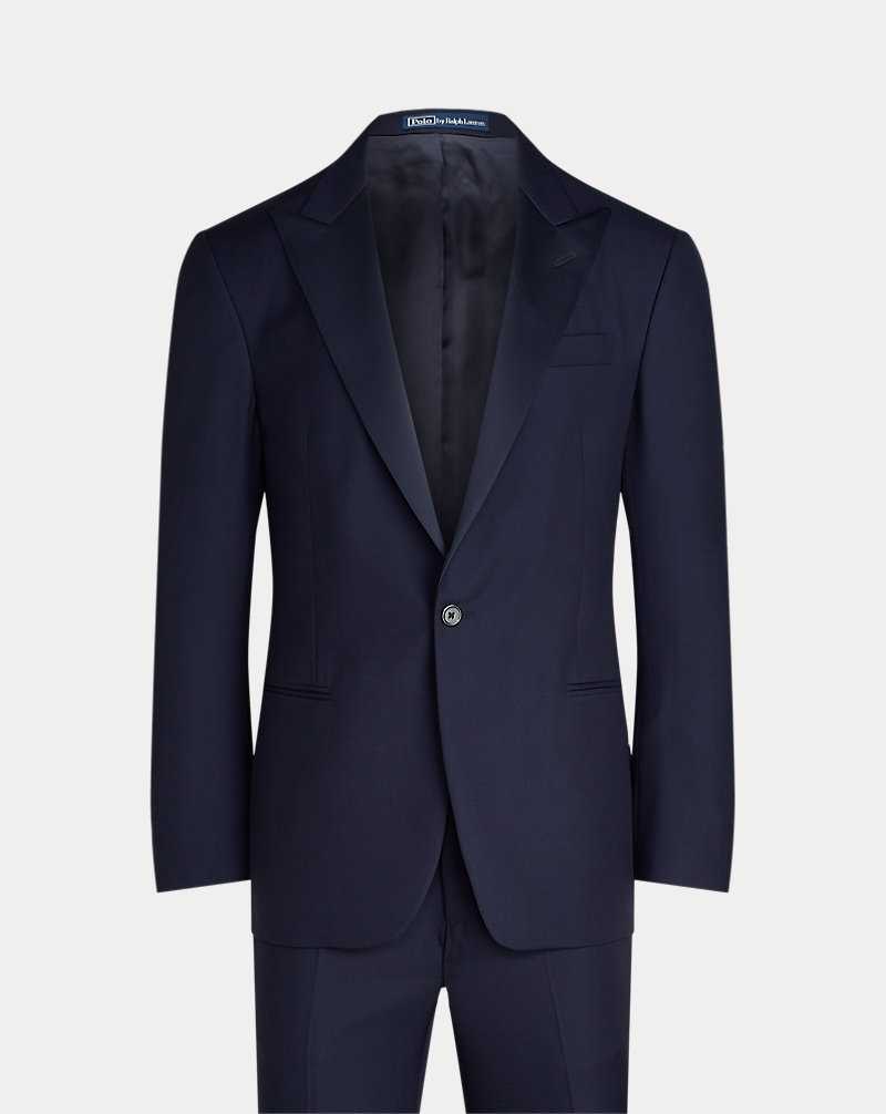 Trajes Ralph Lauren Tailored Wool Barathea Peak Tuxedo Hombre Azul Marino | WDHUCXT-65 - vista 2
