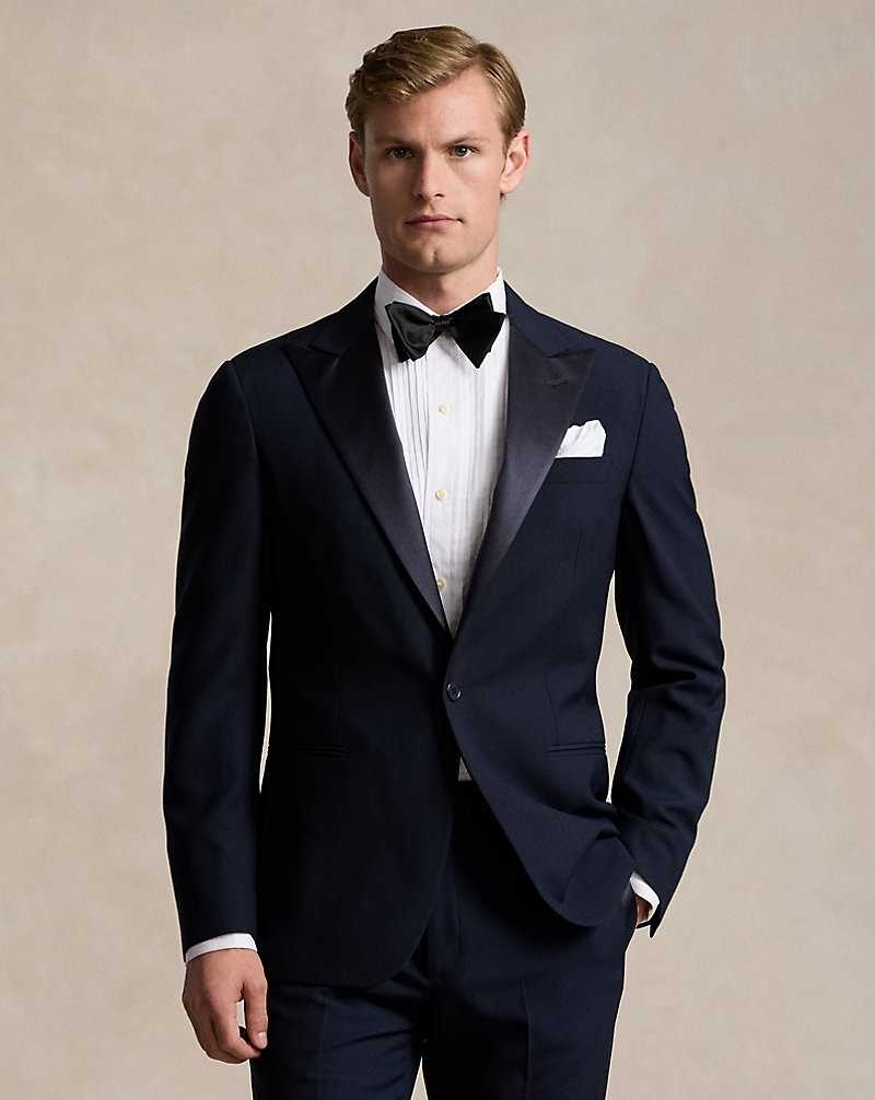 Trajes Ralph Lauren Tailored Wool Barathea Peak Tuxedo Hombre Azul Marino | WDHUCXT-65 - vista 3