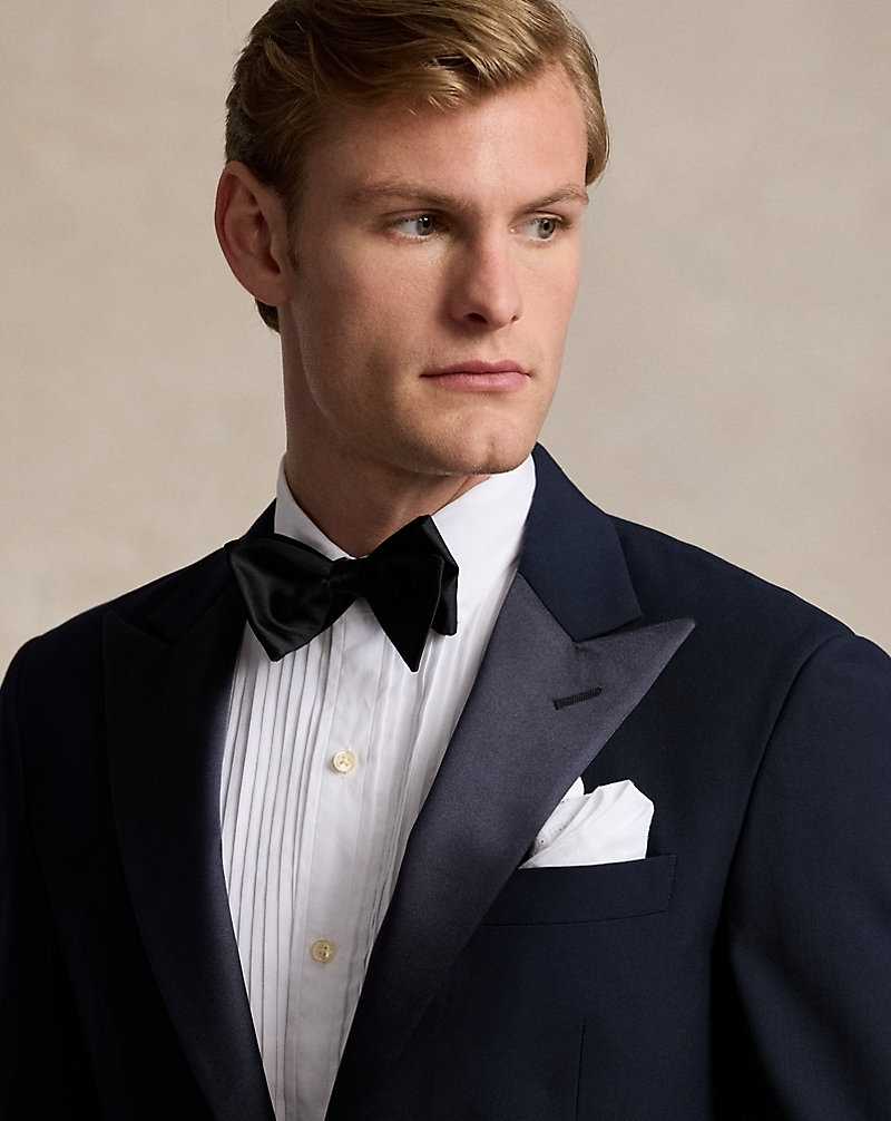 Trajes Ralph Lauren Tailored Wool Barathea Peak Tuxedo Hombre Azul Marino | WDHUCXT-65 - vista 5