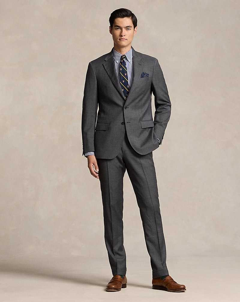 Trajes Ralph Lauren Tailored Wool Sharkskin Hombre Grises | XFDJOIA-28 - vista 1