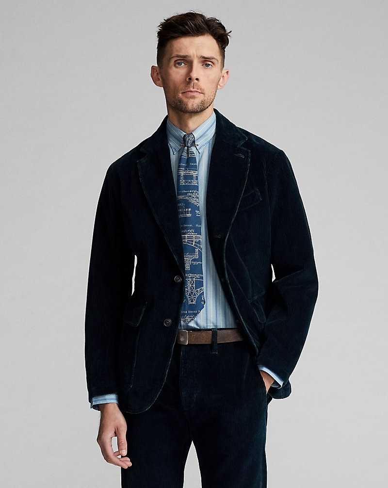 Trajes Ralph Lauren Unconstructed Indigo Corduroy Sport Hombre Azules | MODWETF-35 - vista 2