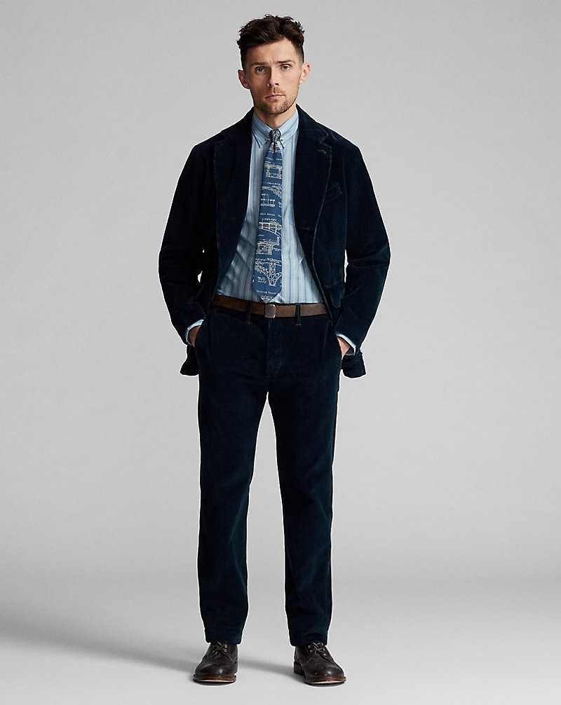 Trajes Ralph Lauren Unconstructed Indigo Corduroy Sport Hombre Azules | MODWETF-35 - vista 3