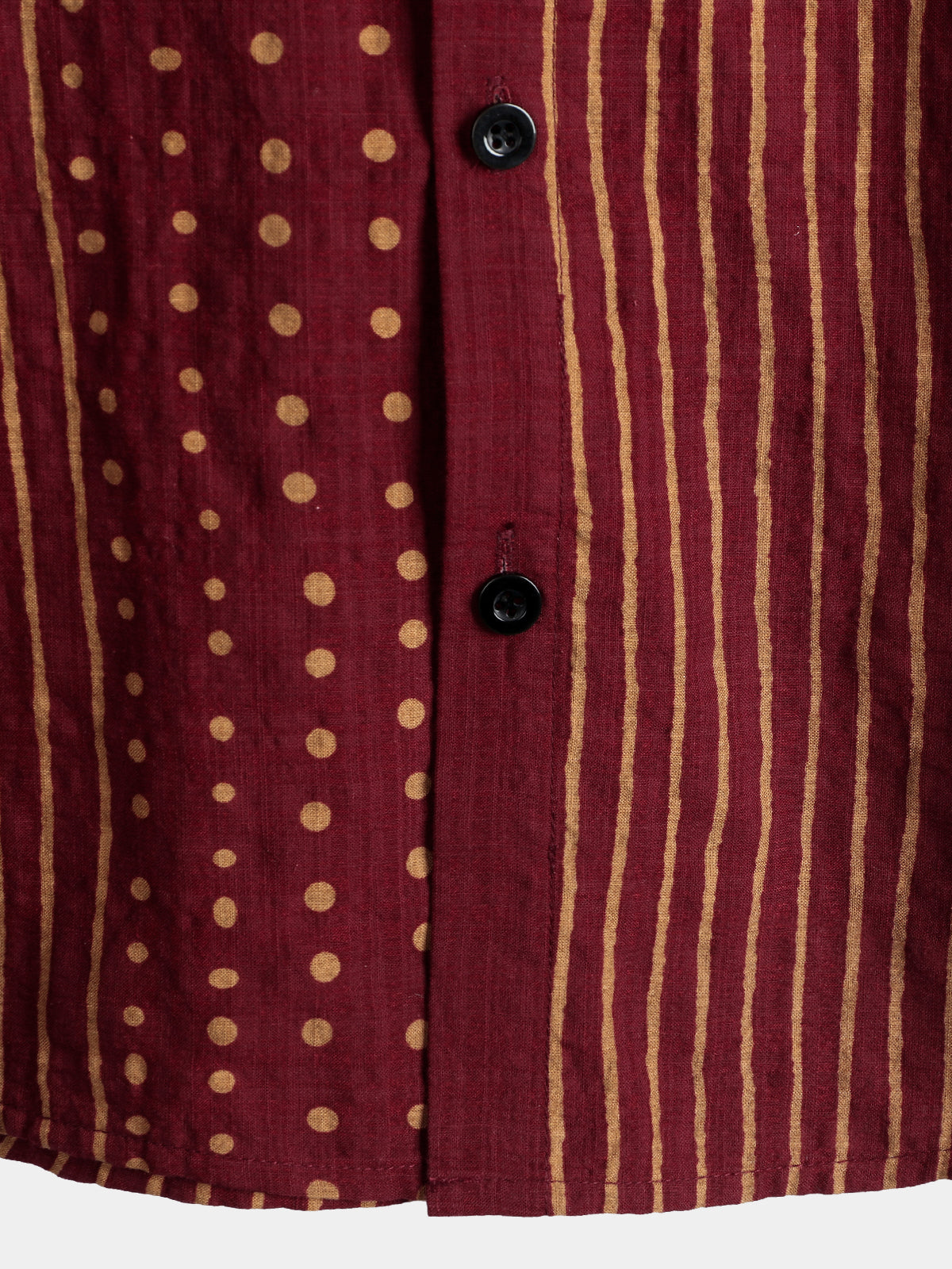 Camisa transpirable de algodón de manga corta a rayas para hombre