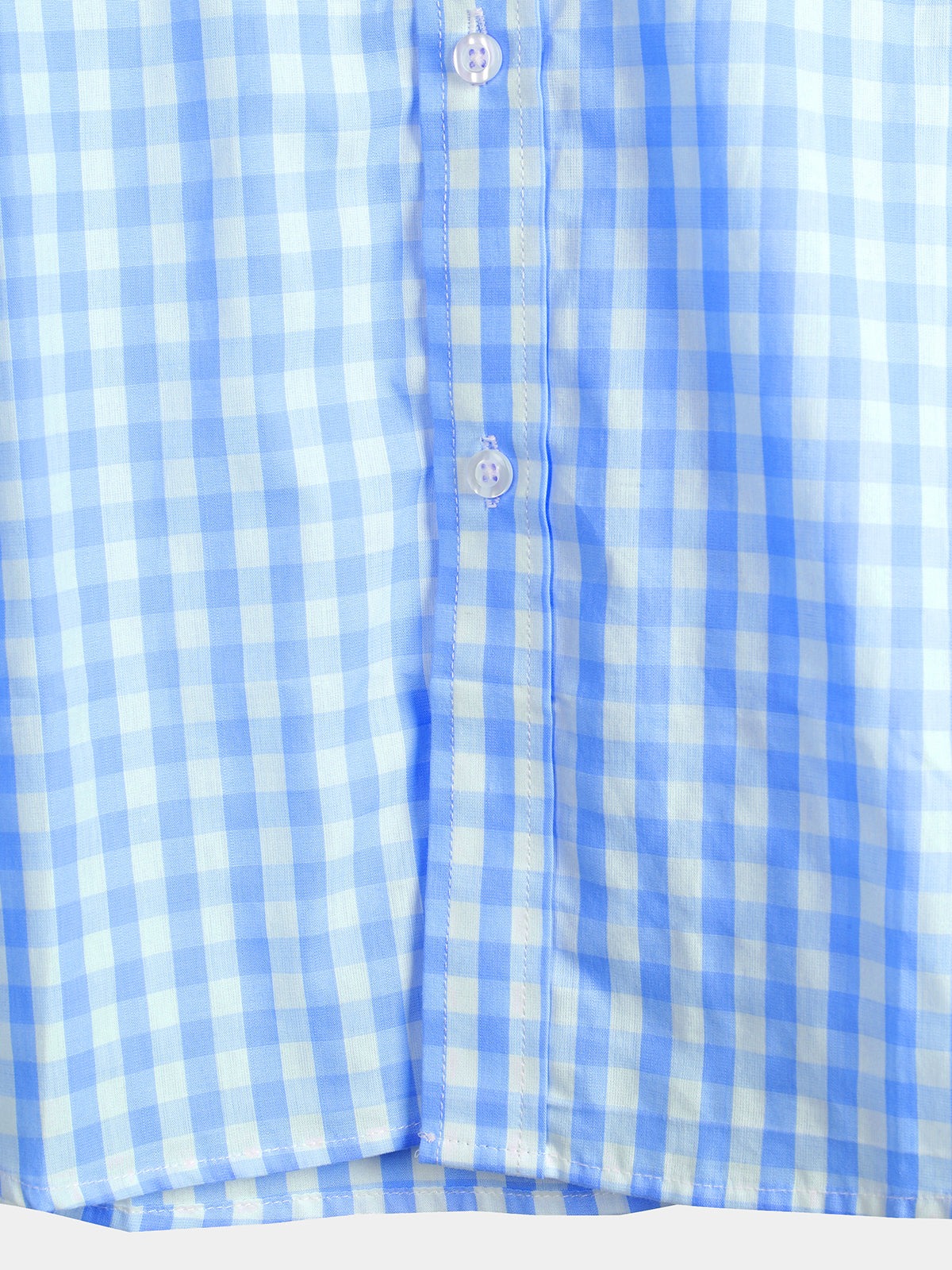 Casual de color sólido a cuadros de algodón Pockecamiseta para hombre
