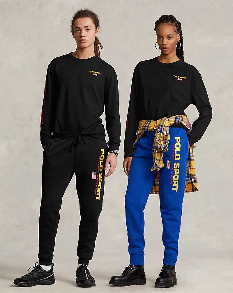 Unisex Collection Ralph Lauren Classic Fit Sport Jersey Hombre Black/Gold | IASELNK-13 - vista 1