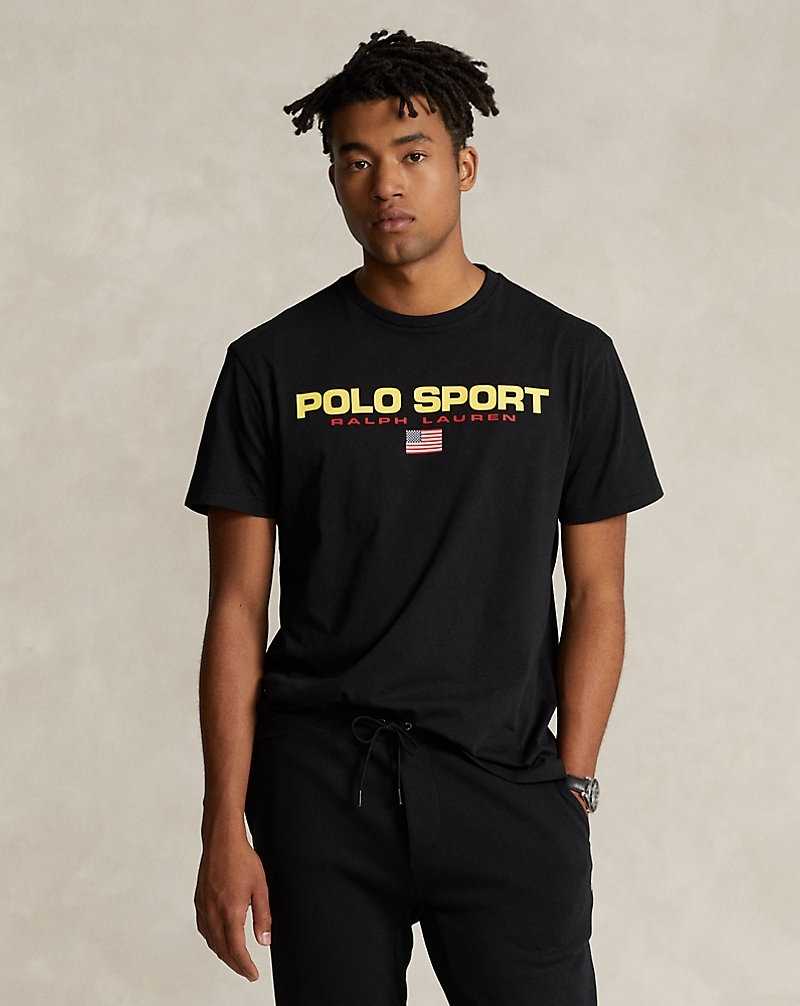 Unisex Collection Ralph Lauren Classic Fit Sport Jersey Hombre Black/Gold | VZKQTAC-67 - vista 3