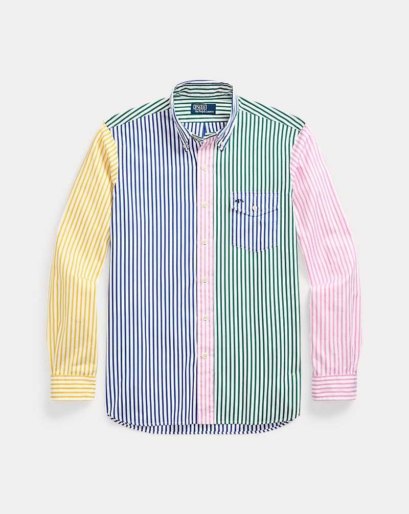 Unisex Collection Ralph Lauren Classic Fit Striped Poplin Fun Hombre Funshirt | URTJVNC-05 - vista 2