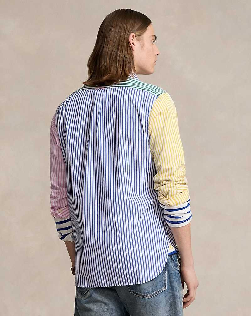 Unisex Collection Ralph Lauren Classic Fit Striped Poplin Fun Hombre Funshirt | URTJVNC-05 - vista 4