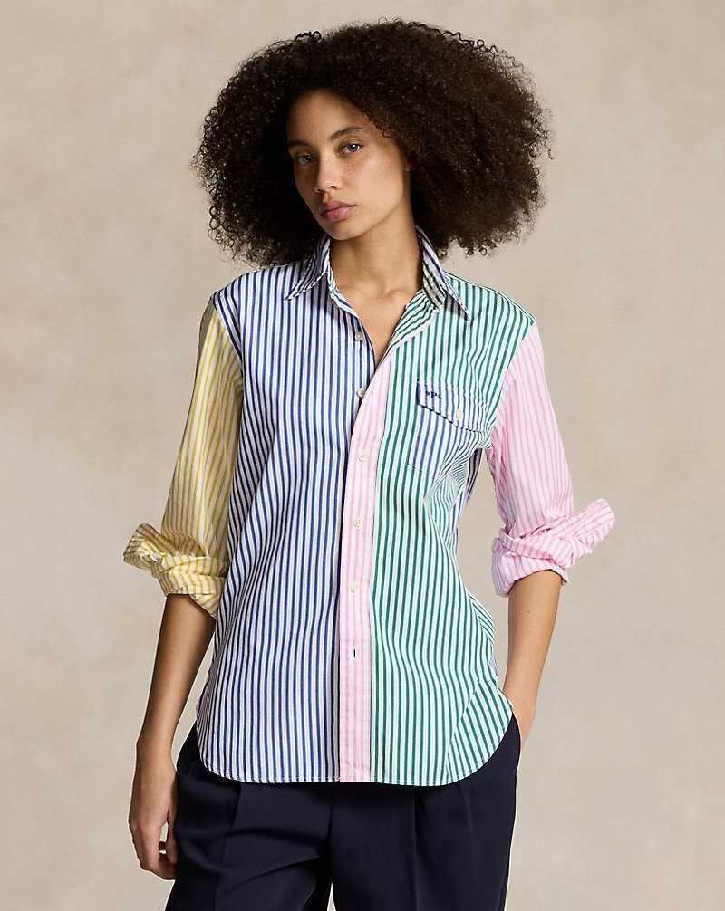 Unisex Collection Ralph Lauren Classic Fit Striped Poplin Fun Hombre Funshirt | URTJVNC-05 - vista 5