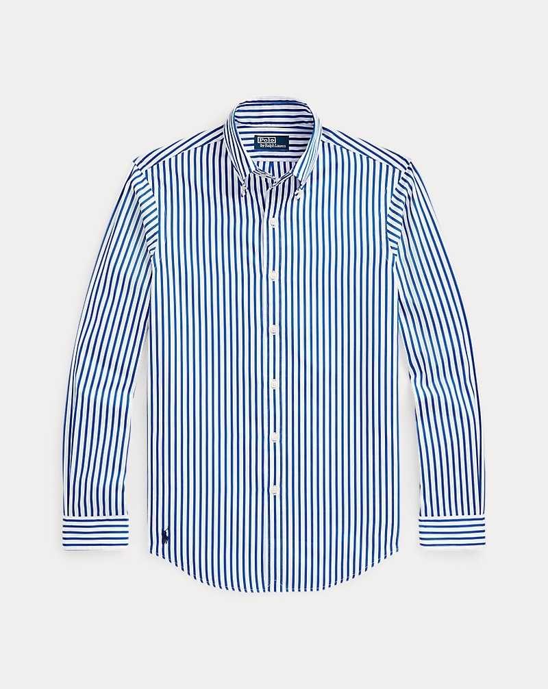 Unisex Collection Ralph Lauren Custom Fit Striped Poplin Mujer Blue/White | OHDUNQS-12 - vista 2