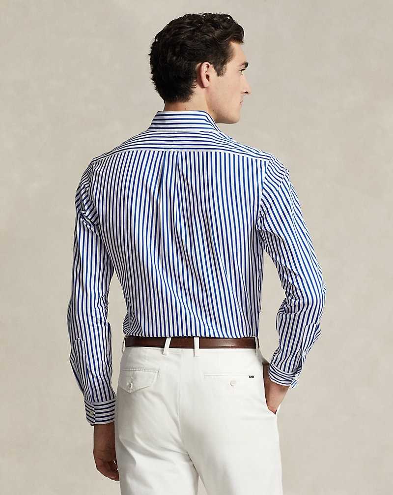Unisex Collection Ralph Lauren Custom Fit Striped Poplin Mujer Blue/White | OHDUNQS-12 - vista 4
