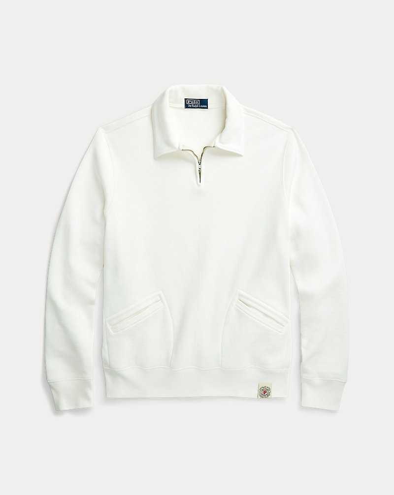 Unisex Collection Ralph Lauren Fleece Collared Quarter-Zip Hombre Blancos | XKNASEI-58 - vista 2