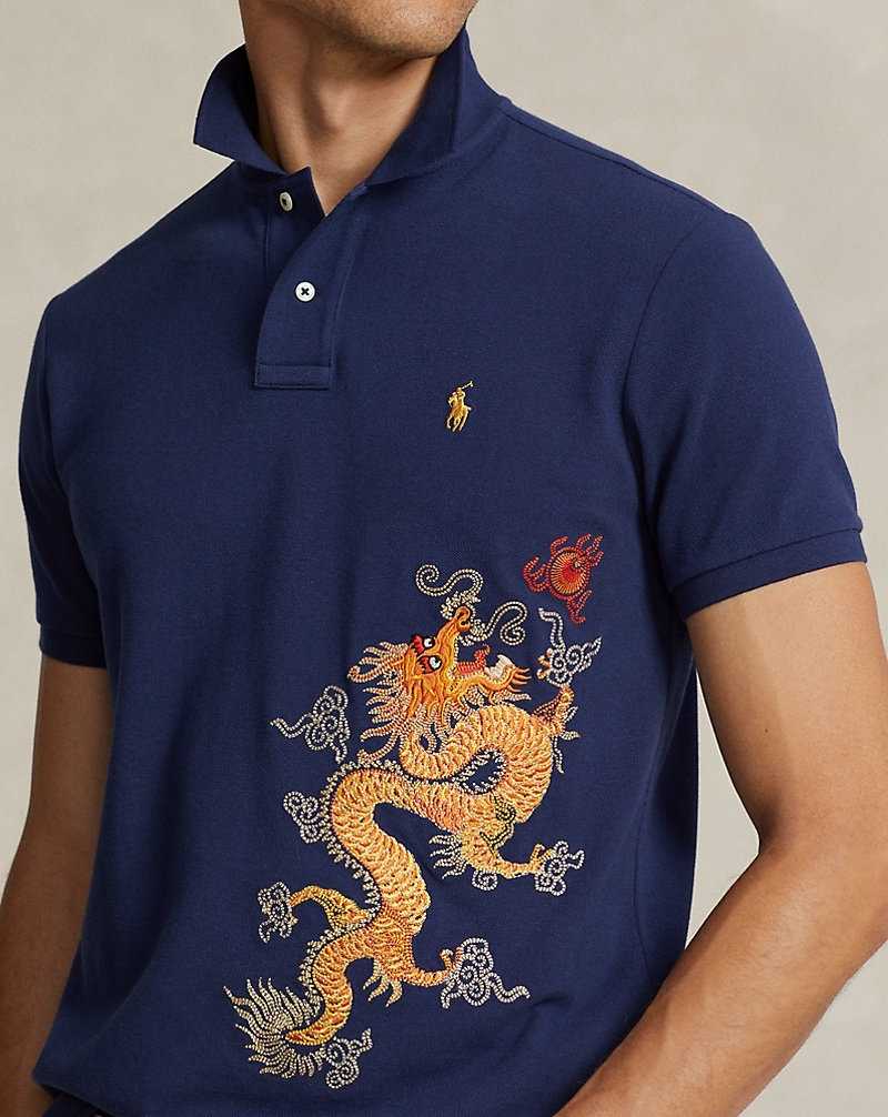 Unisex Collection Ralph Lauren Lunar New Year Dragon Mesh Hombre Azules | JDYIEBZ-04 - vista 5