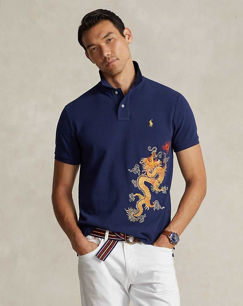 Unisex Collection Ralph Lauren Lunar New Year Dragon Mesh Hombre Azules | JDYIEBZ-04 - vista 1