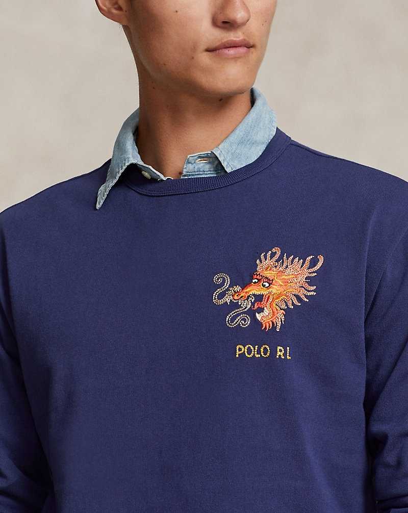 Unisex Collection Ralph Lauren Lunar New Year Dragon Jersey Hombre Azules | PSHBUVT-46 - vista 5